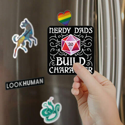 Nerdy Dads Build Character Magnet
