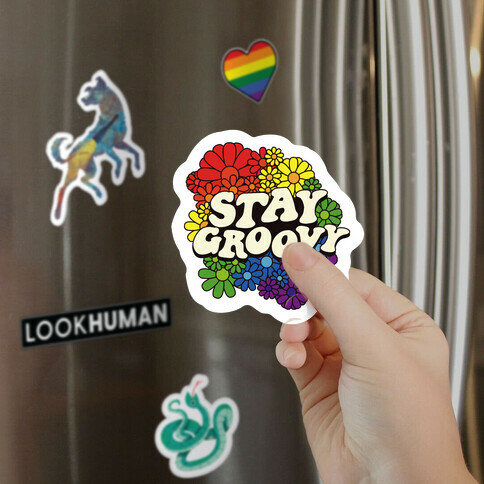 Stay Groovy (Pride Flag Colors) Magnet