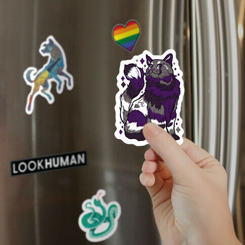 Asexual Pride Cat Magnet