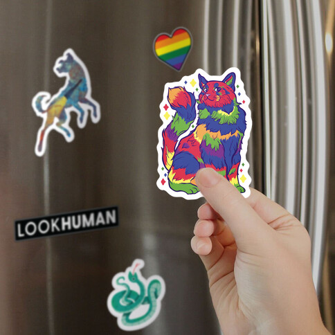 Gay Pride Cat Magnet