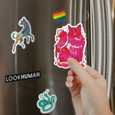 Lesbian Pride Cat Magnet
