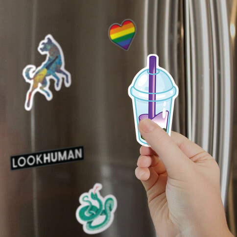 Gender Queer Pride Bubble Tea Magnet