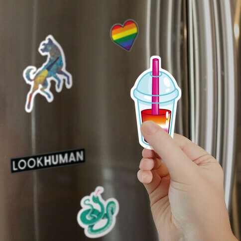 Lesbian Pride Bubble Tea Magnet