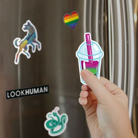 Polysexual Pride Bubble Tea Magnet