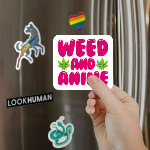 Weed And Anime  Magnet
