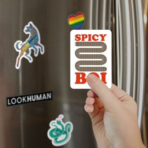 Spicy Boi Worm Parody Magnet