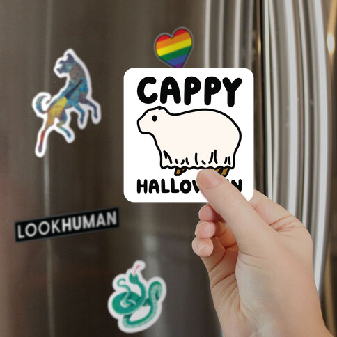 Cappy Halloween Capybara Parody Magnet