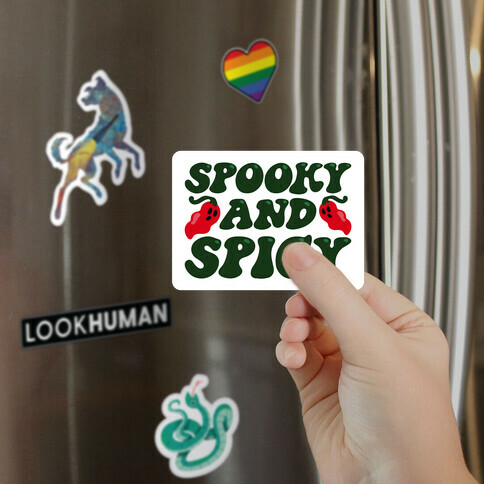 Spooky and Spicy Ghost Peppers Magnet
