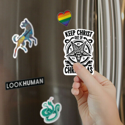 Keep Christ Out of Christmas Baphomet Magnet