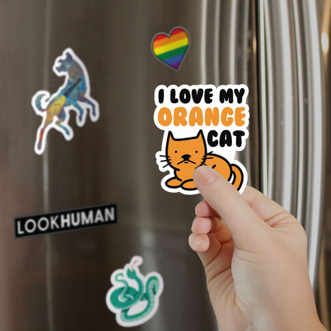 I Love My Orange Cat Magnet