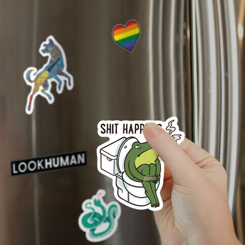 Shit Happens (Frog On A Toilet) Magnet