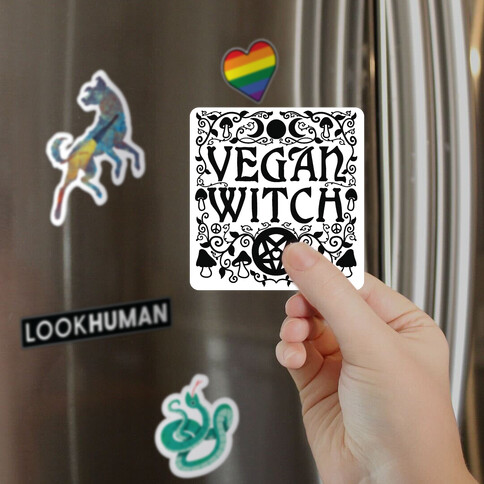 Vegan Witch Magnet