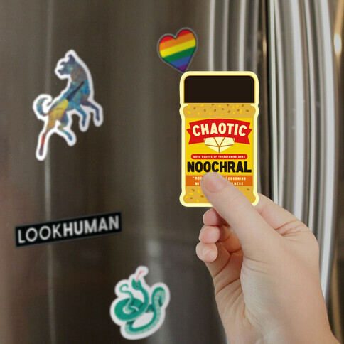 Chaotic Noochral (Chaotic Neutral Nutritional Yeast) Magnet