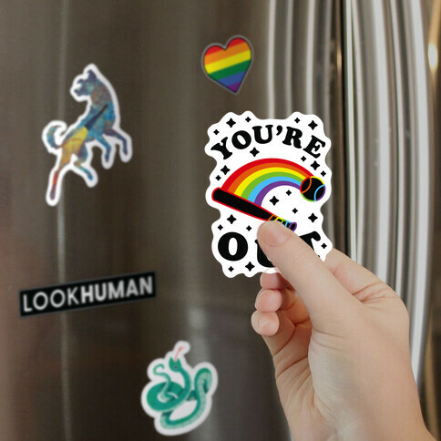 You're Out (Gay Baseball Pride) Magnet