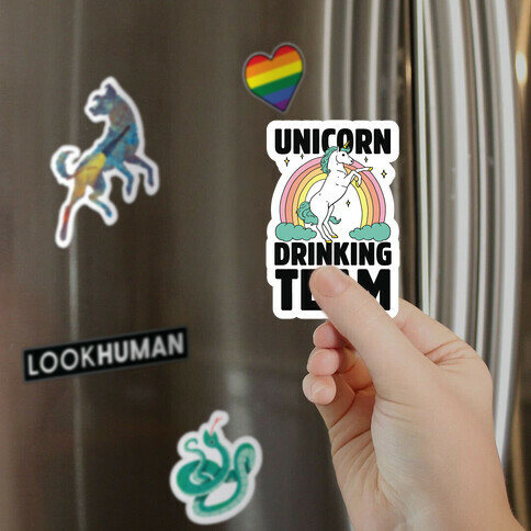 Unicorn Drinking Team Magnet