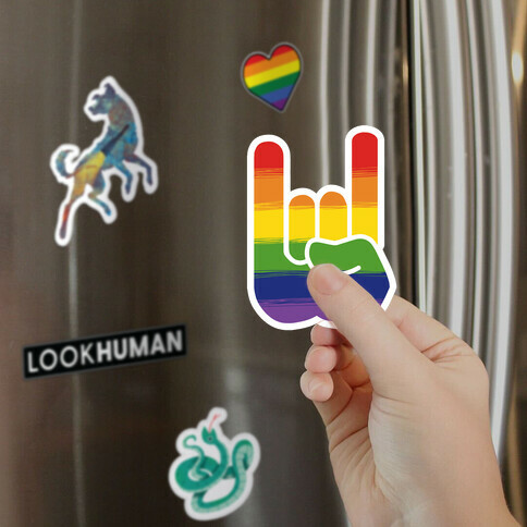Rock On Gay Pride Magnet