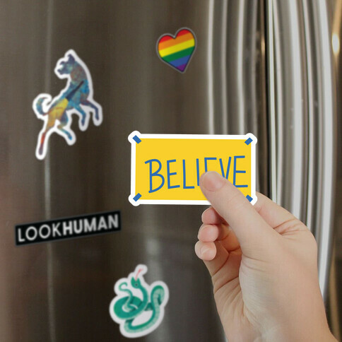 Believe Locker Room Poster Magnet