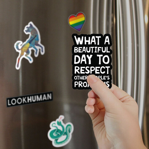 What A Beautiful Day To Respect Other People's Pronouns Magnet
