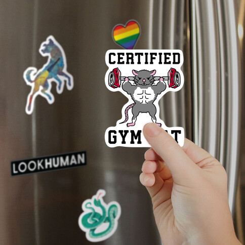 Certified Gym Rat Greeting Cards | LookHUMAN