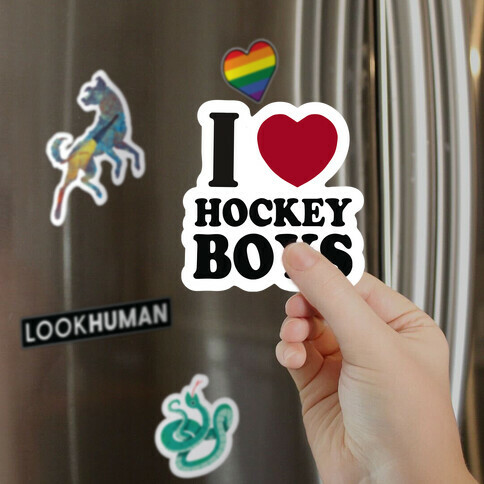 I Love Hockey Boys Magnet
