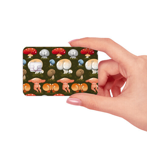 Butt Mushroom Pattern Credit Card Skin