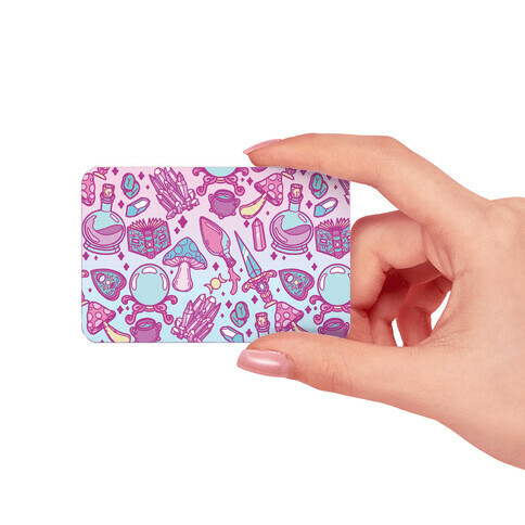 Pastel Goth Witch Pattern Credit Card Skin