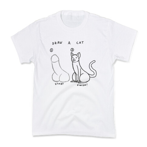 How To Draw a Cat Kids T-Shirt