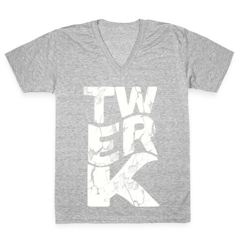 Twerk Wreck (black) V-Neck Tee Shirt