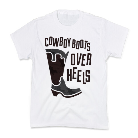 Cowboy Boots Over Heels Kids T-Shirt