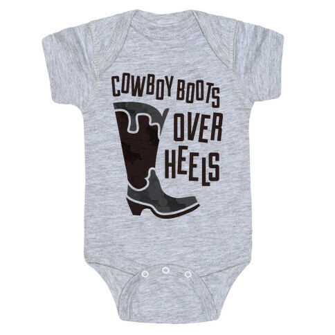 Cowboy Boots Over Heels Baby One-Piece