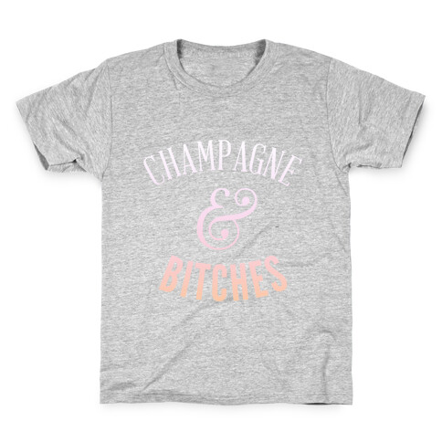Champagne & Bitches (Dark Tank) Kids T-Shirt