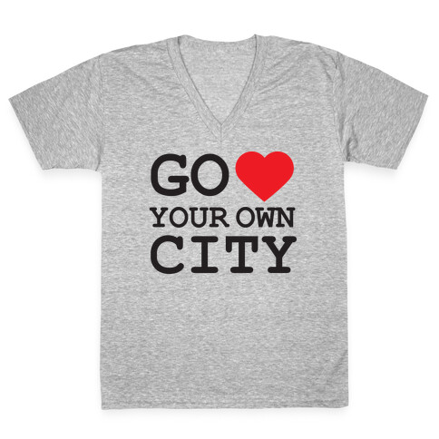 Go Heart Your Own City Tank V-Neck Tee Shirt