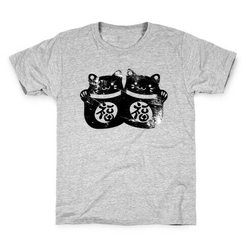 Luck Cats Distressed  Kids T-Shirt