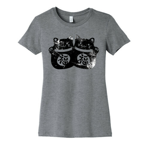 Luck Cats Distressed  Womens T-Shirt