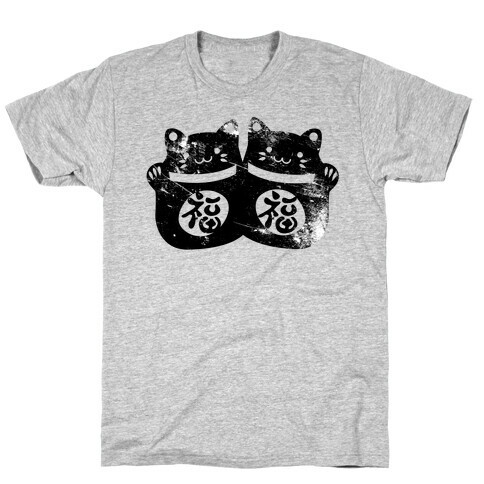 Luck Cats Distressed  T-Shirt