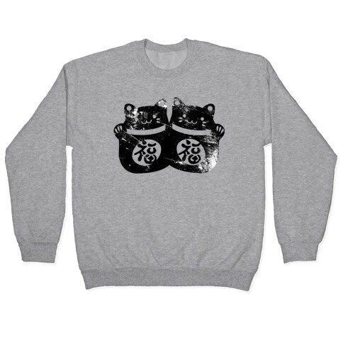 Luck Cats Distressed  Pullover