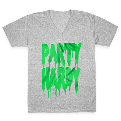 Party Hardy (Green Gak) V-Neck Tee Shirt