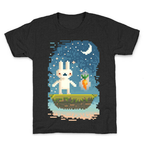 Pixel Bunny and Pixel Carrot Kids T-Shirt