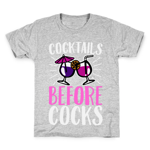 Cocktails Before Cocks Kids T-Shirt