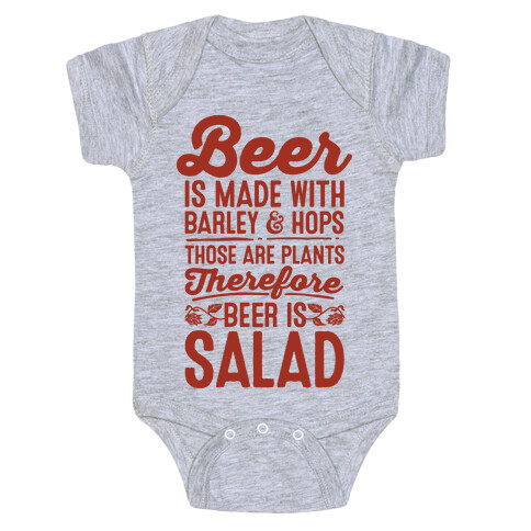 Beer is Salad Baby One-Piece