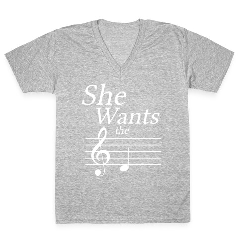 She Wants the D V-Neck Tee Shirt