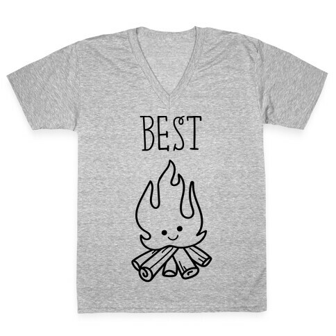 Best Friends Campfire 1 V-Neck Tee Shirt