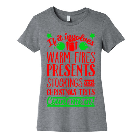 If it Involves Christmas Count Me In! Womens T-Shirt