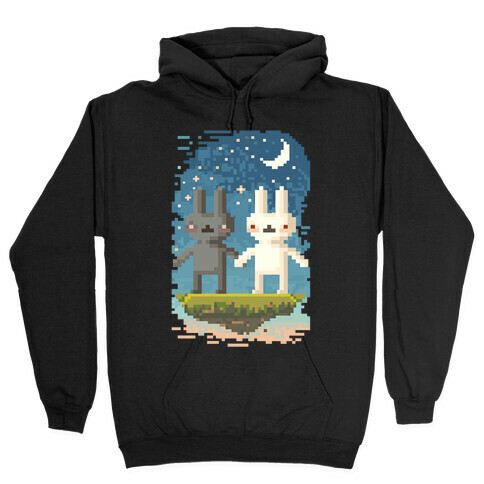 Bunnies in Moonlight Hooded Sweatshirt