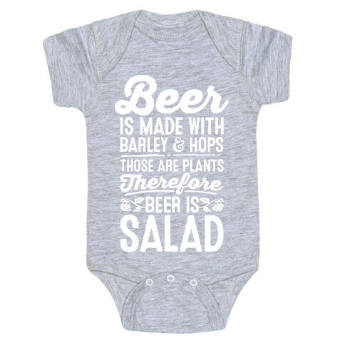 Beer is Salad Baby One-Piece