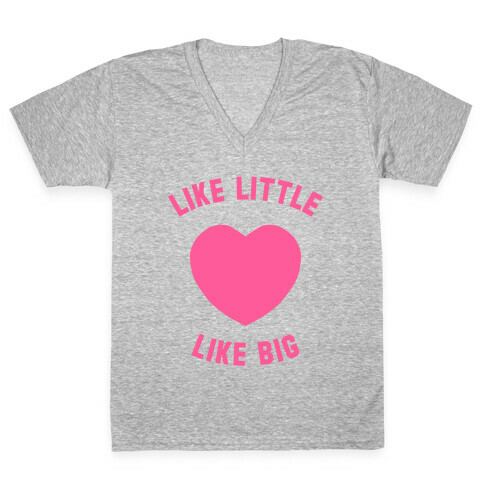Like Little Like Big (Heart) V-Neck Tee Shirt