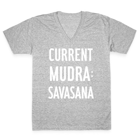 Current Mudra: Savasana V-Neck Tee Shirt