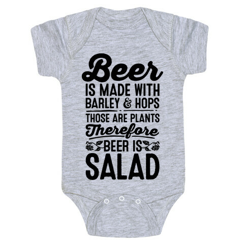 Beer is Salad Baby One-Piece
