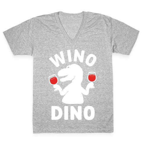 Wino Dino V-Neck Tee Shirt