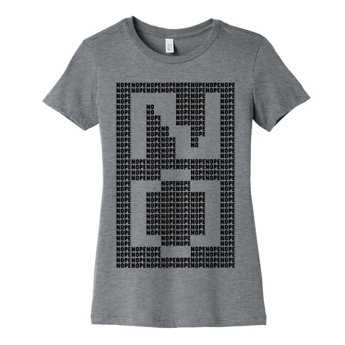Nope Ascii Art Womens T-Shirt